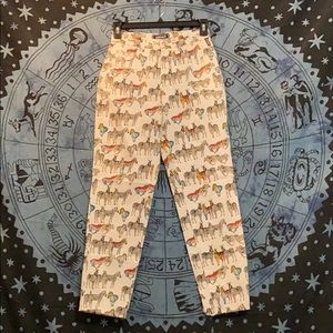 Vintage Versace High Waisted Rainbow Zebra Pants